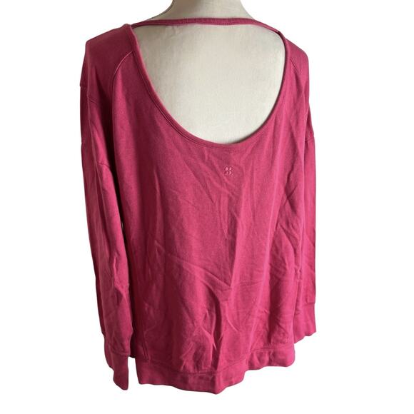Sweaty Betty After Class Sport French Terry Pullover Sweater Tayberry Sz Medium - Picture 4 of 7